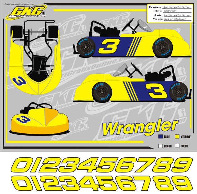 WRANGLER SIDE WRAPS WITH NUMBERS